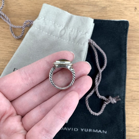 David Yurman 11mm Albion Smoky Quartz Ring - size 5 - Picture 3 of 4